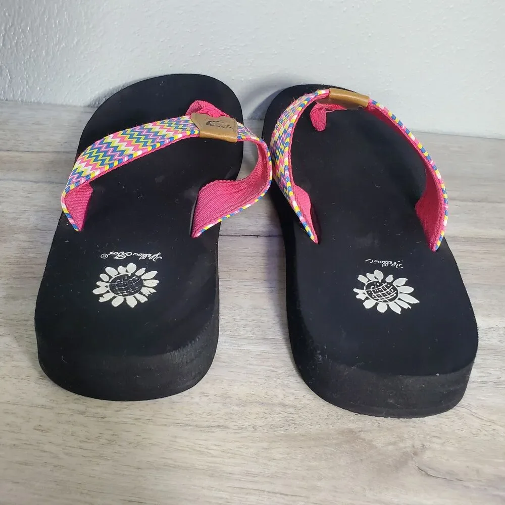 Women's Yellow Box Mellow Mat 8.5 Sandal Flip Flop Summer Beach Shoes - Picture 7 of 12